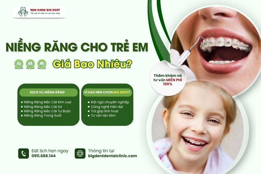 niềng răng trẻ em giá bao nhiêu