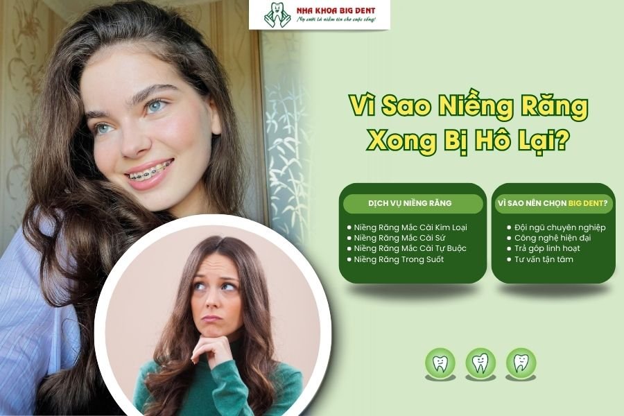 niềng răng xong bị hô