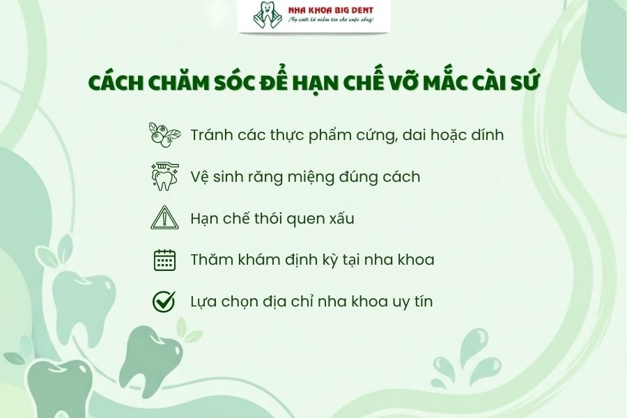 Cách hạn chế vỡ mắc cài sứ.