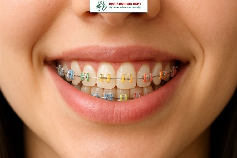 niềng răng mắc cài pha lê