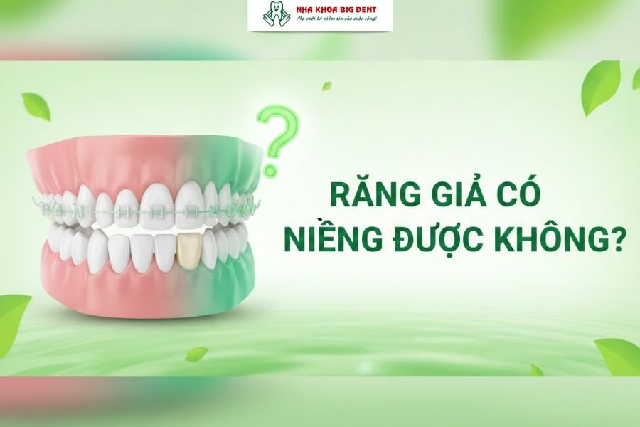 răng giả có niềng được không