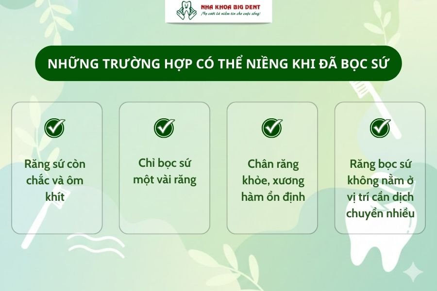 răng sứ có niềng được không