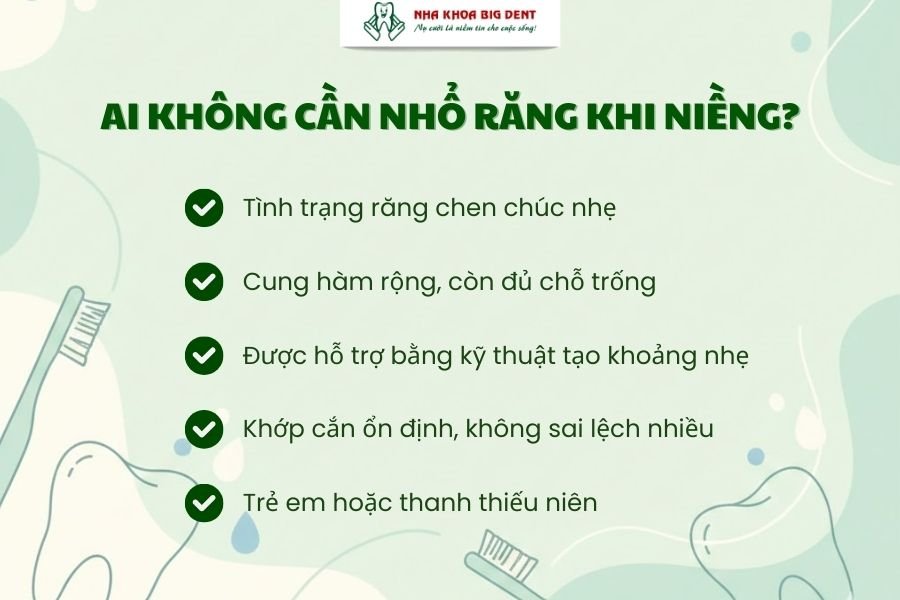 Trường hợp không cần nhổ răng khi chỉnh nha.