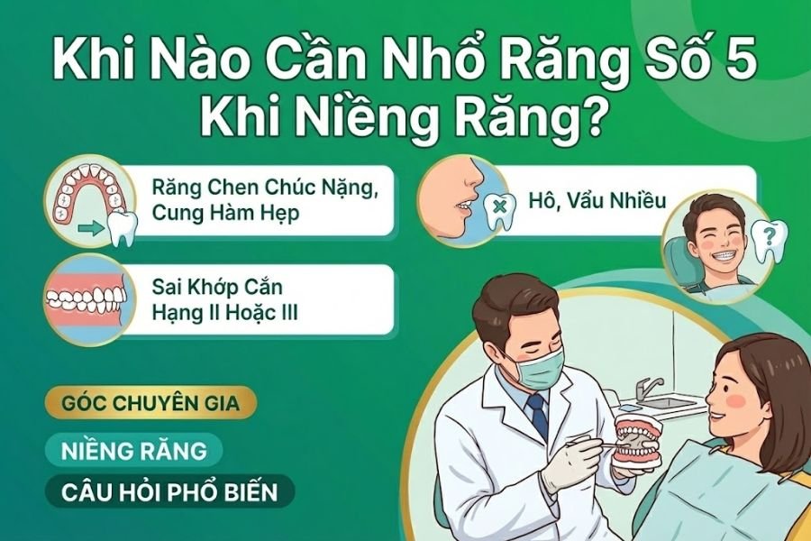 nhổ răng số 5 khi niềng răng