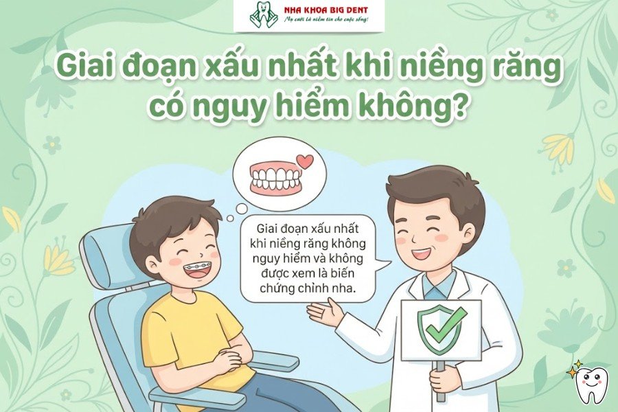 giai đoạn xấu nhất khi niềng răng