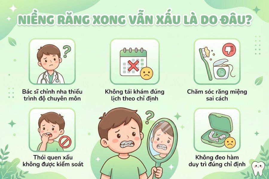 niềng răng xong vẫn xấu