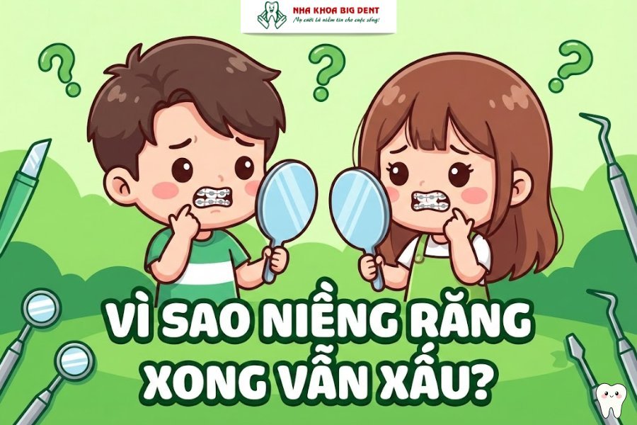 niềng răng xong vẫn xấu