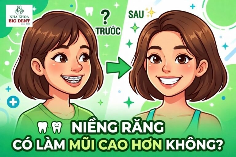 niềng răng có làm mũi cao hơn không