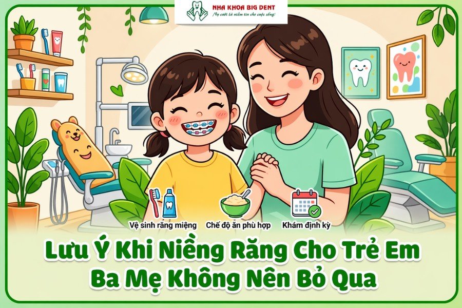 lưu ý khi niềng răng cho trẻ