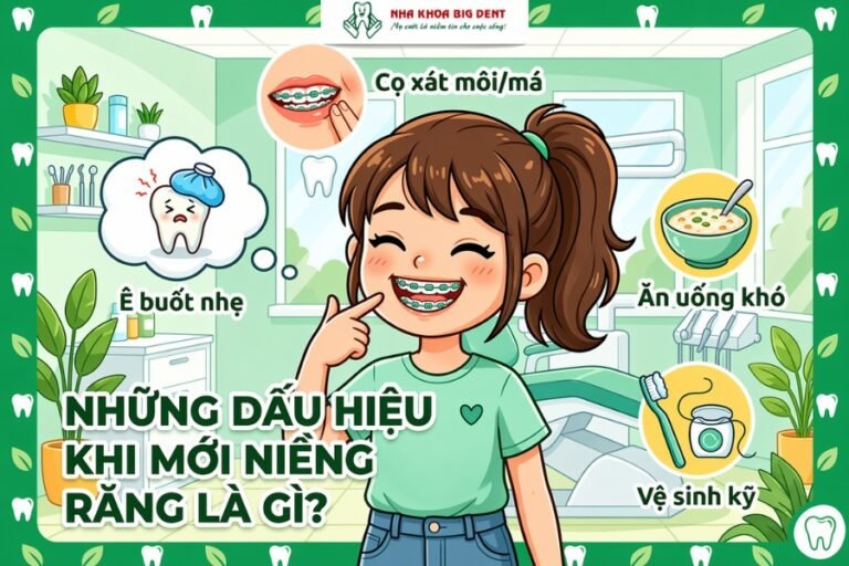 những dấu hiệu khi mới niềng răng