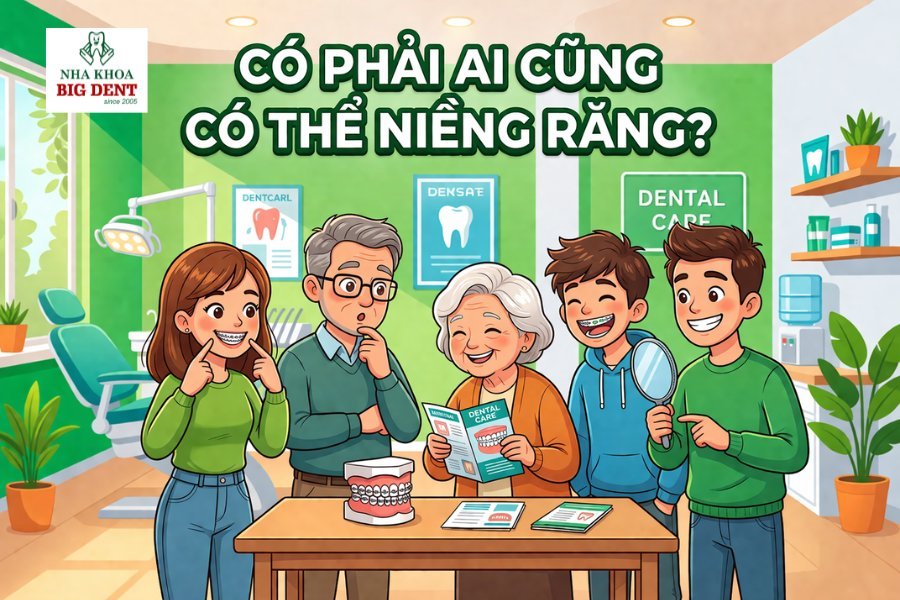 trường hợp không nên niềng răng