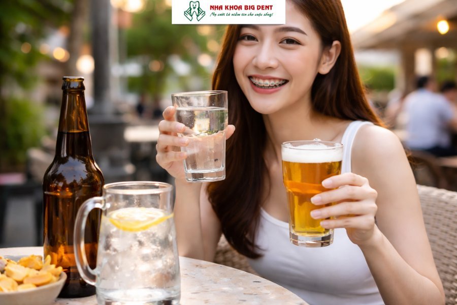 niềng răng có uống bia được không