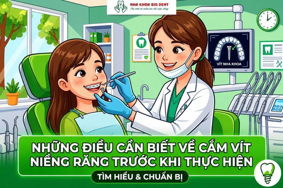 Cắm vít niềng răng