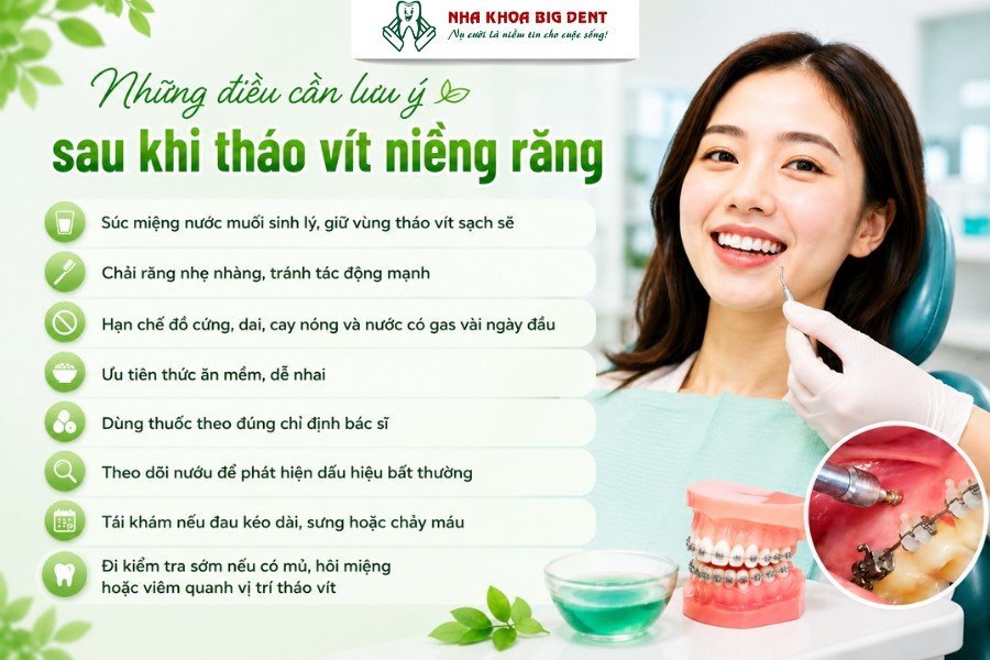 tháo vít niềng răng